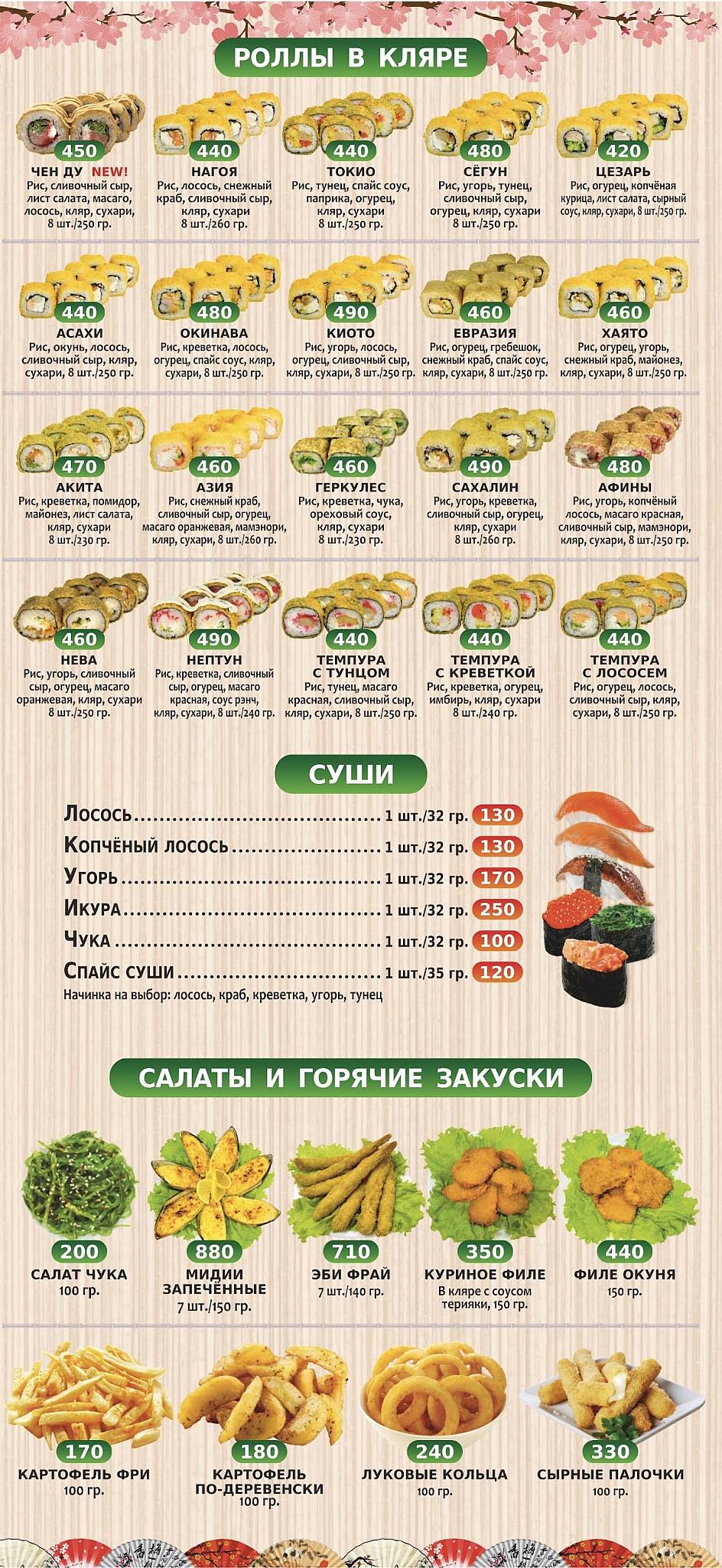 Суши Экспресс меню