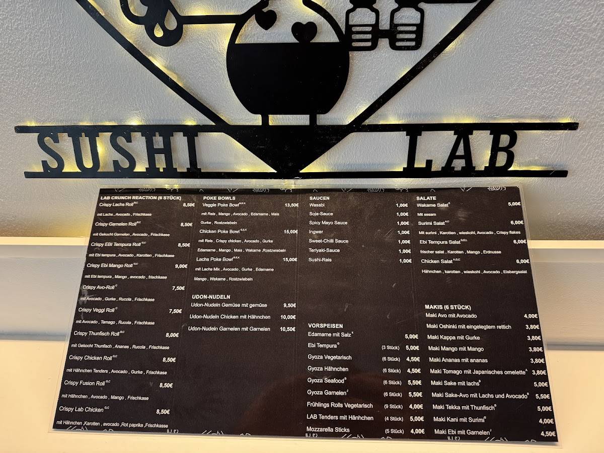 Sushi Lab меню