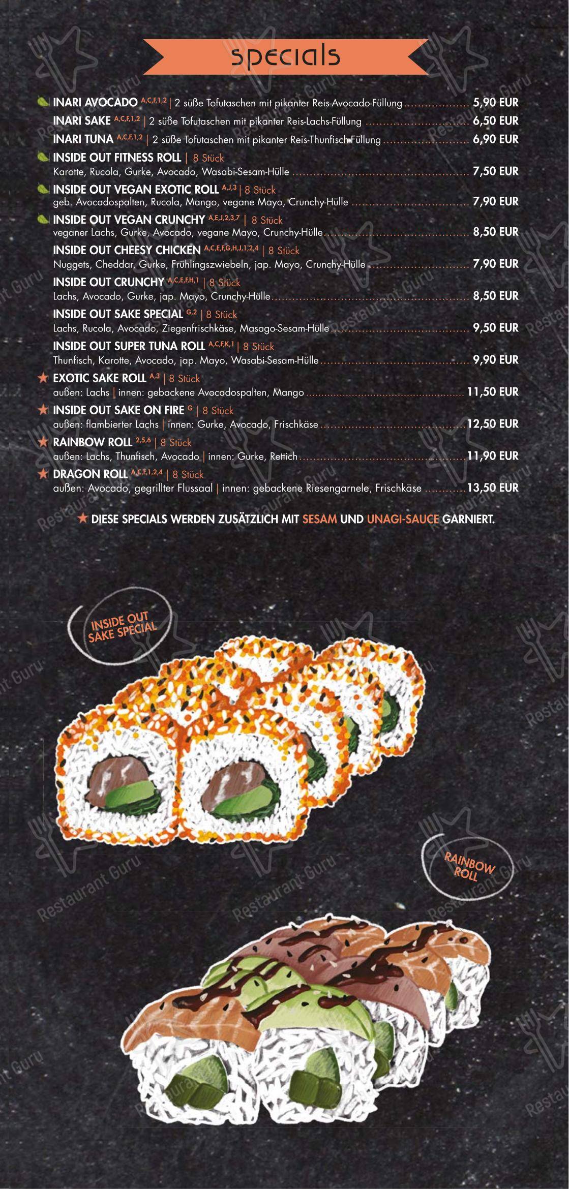 Меню ресторана Sushilicious