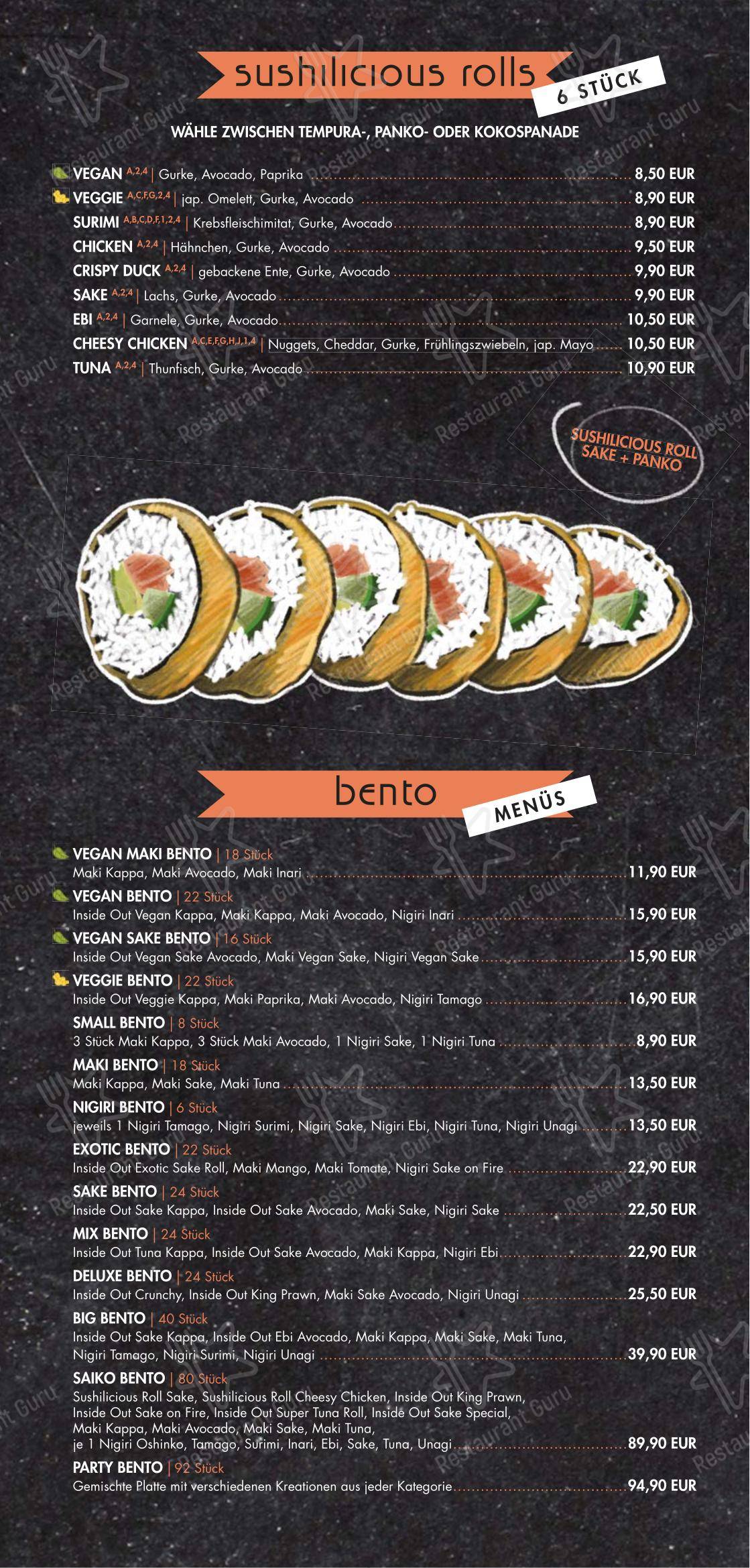 Sushilicious в Ростоке - Меню
