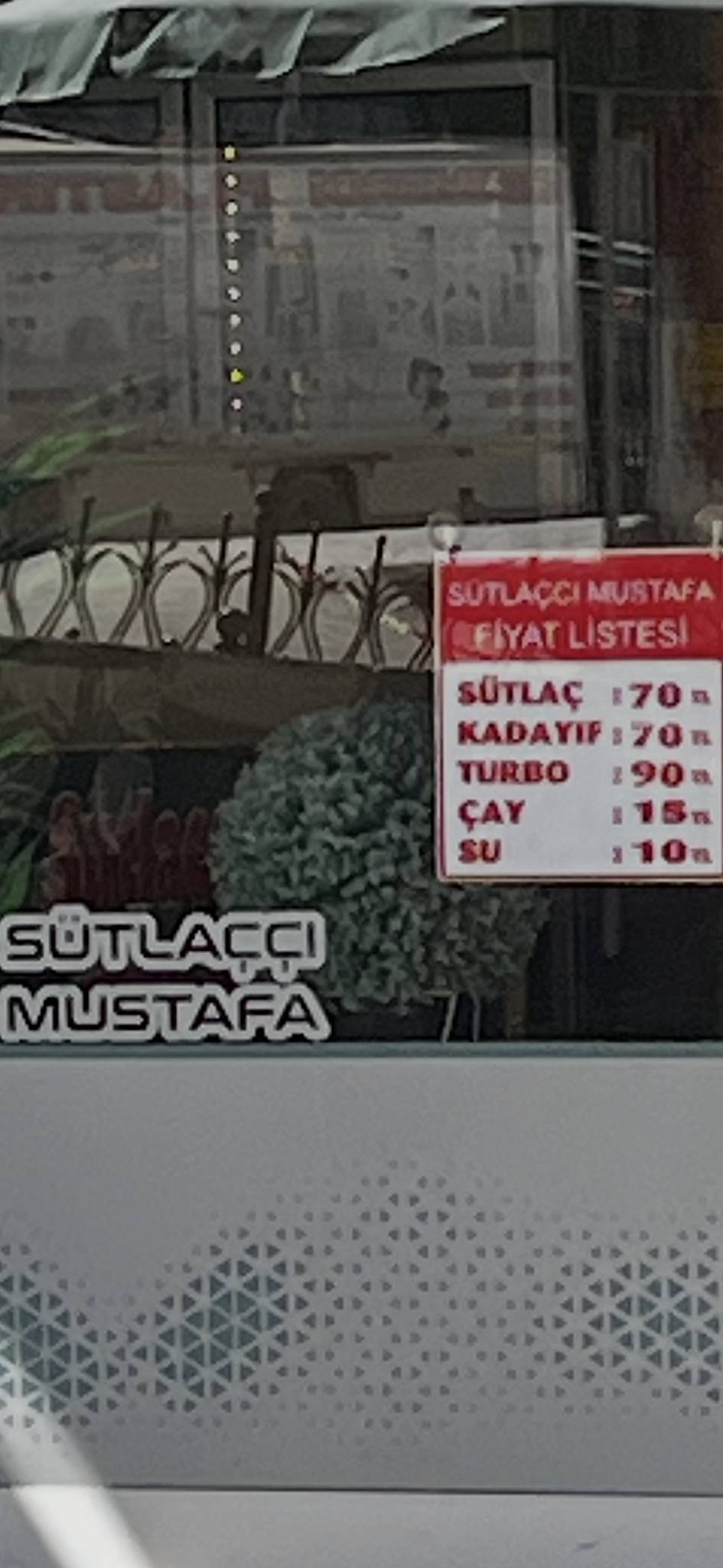 Sütlaççı Mustafa меню