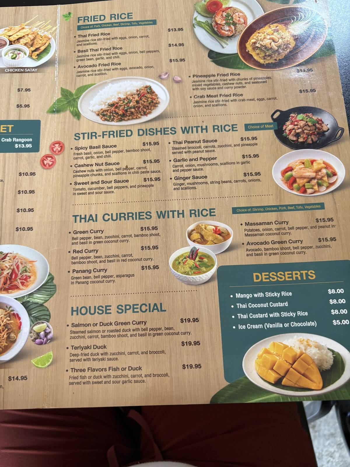 Sweet Rice Thai Cuisine меню