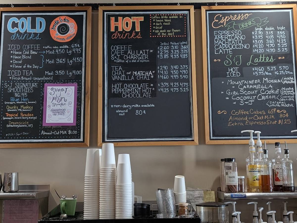 Sweets N' Java меню