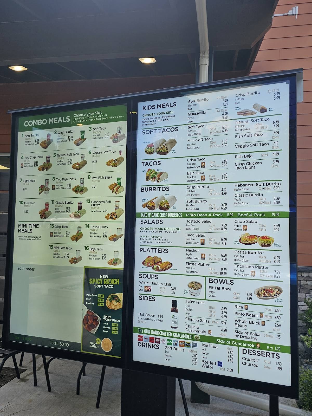Taco Time меню