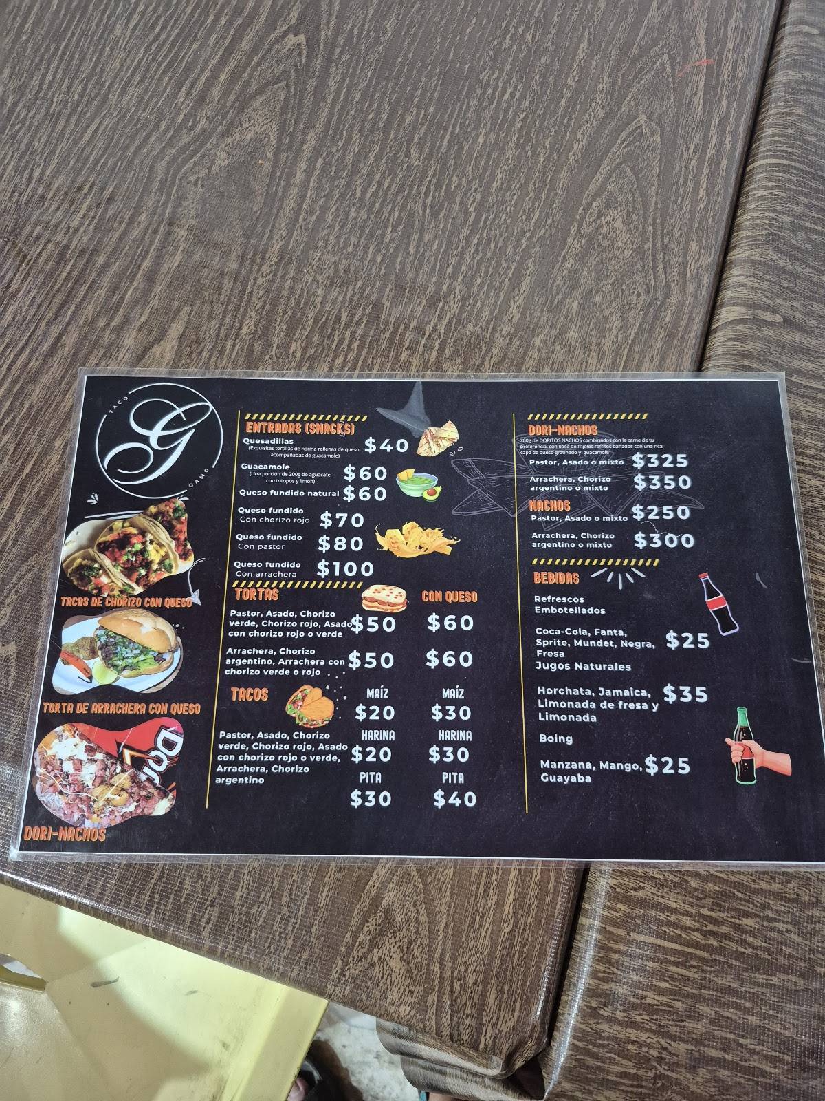 Tacos GAMO меню