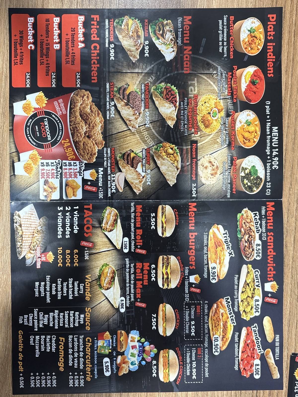 Tandoori food Rouen меню