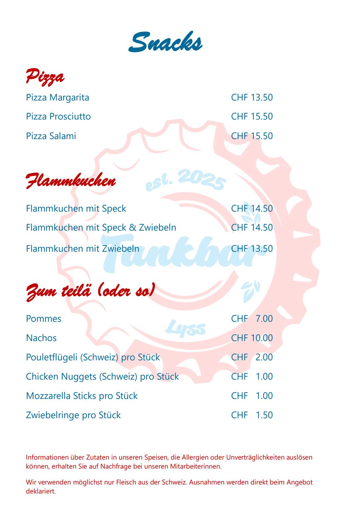 Tankbar меню