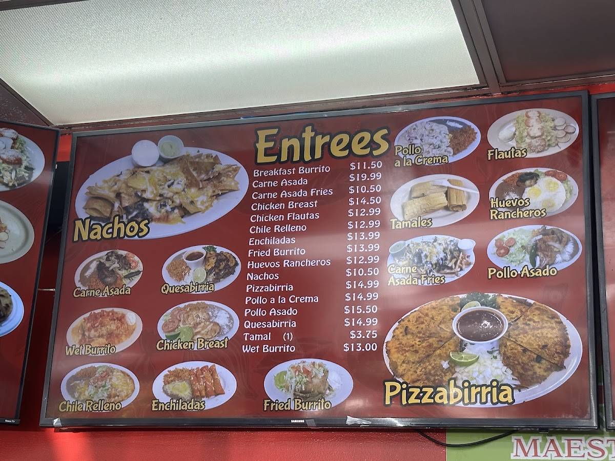 Taqueria El Taco Maestro меню