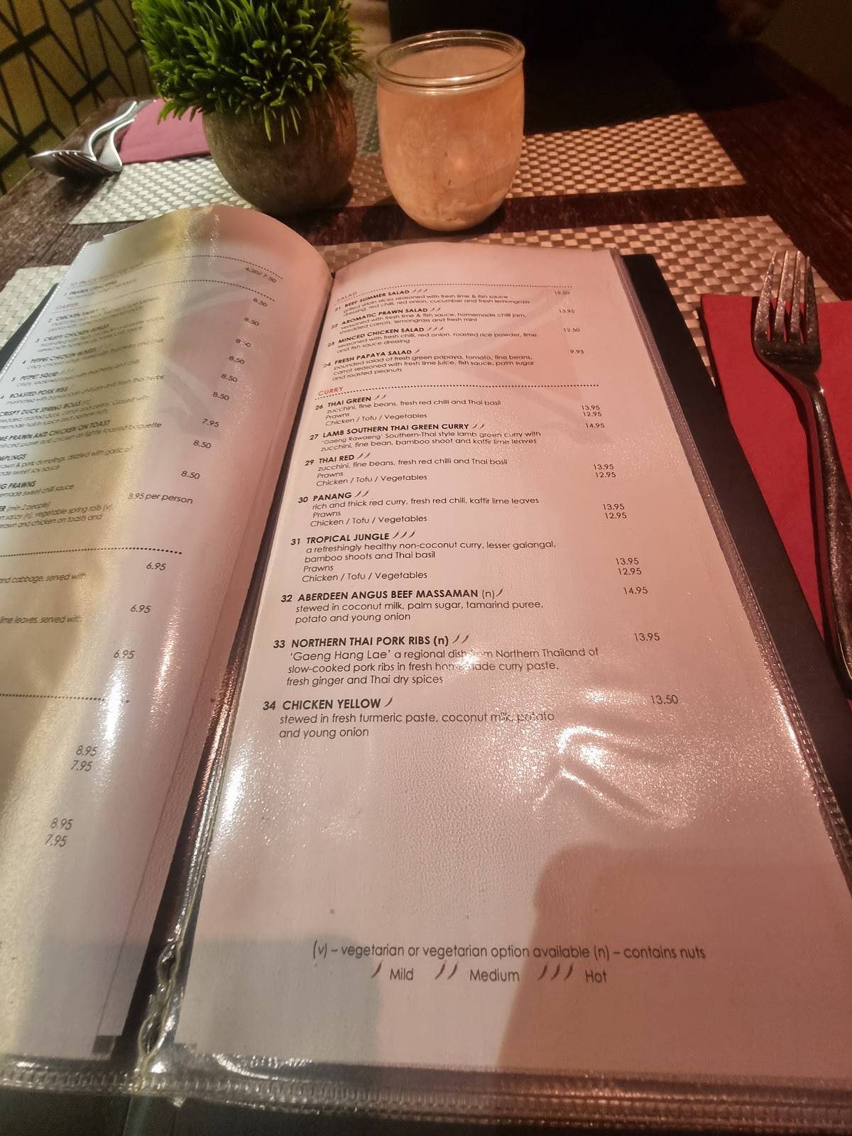 Thai Table меню