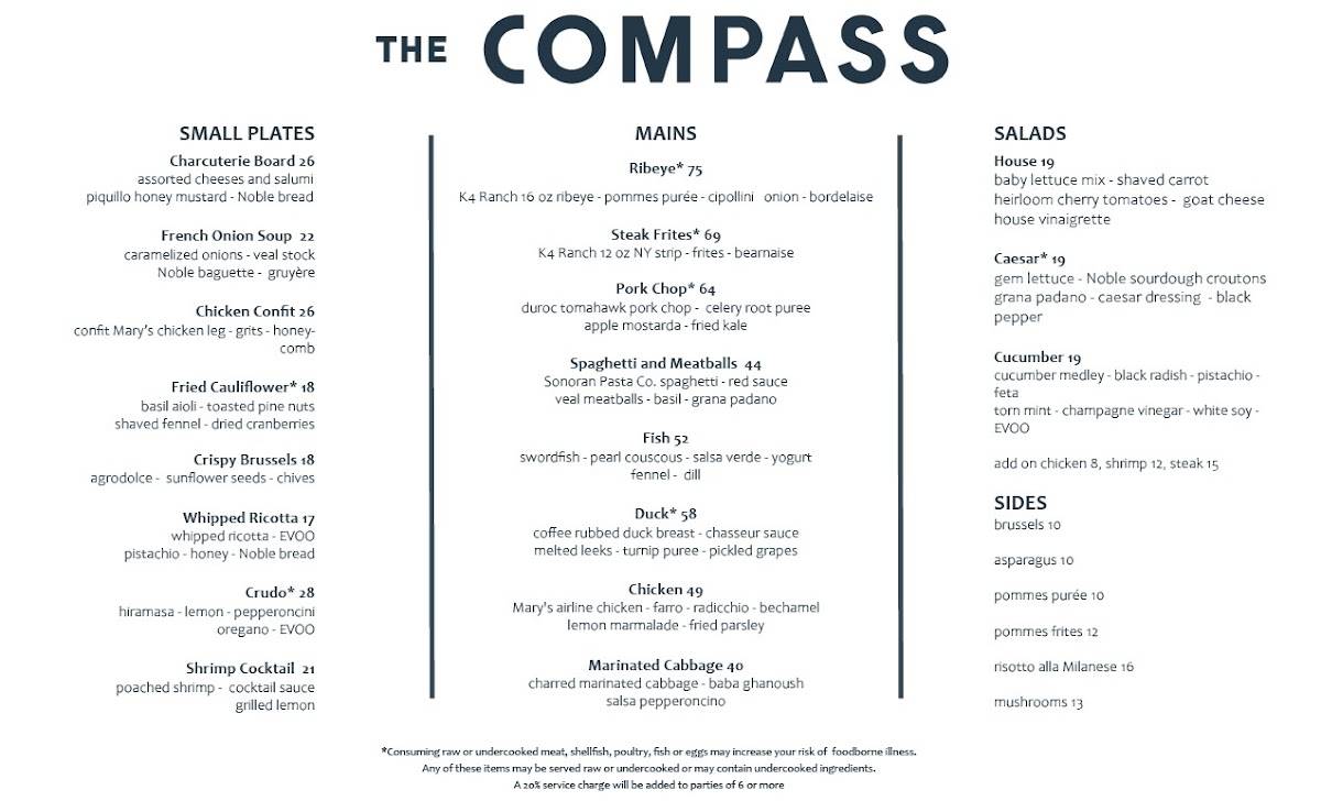 The Compass меню