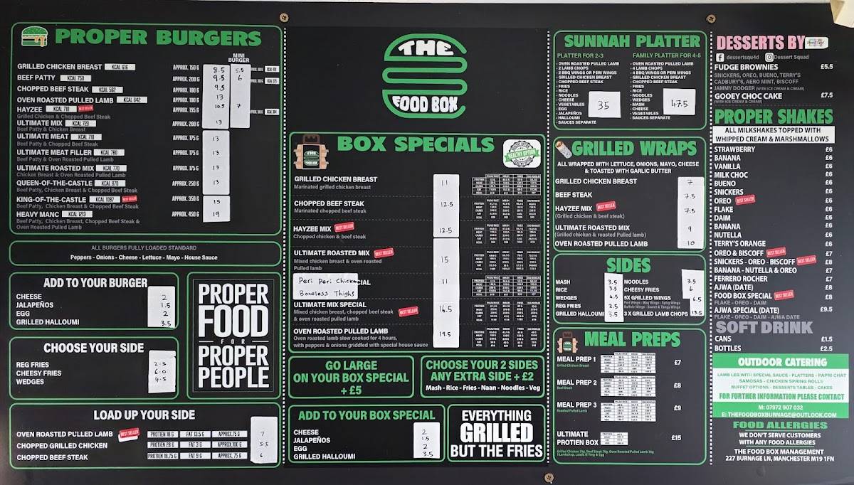 The Food Box меню