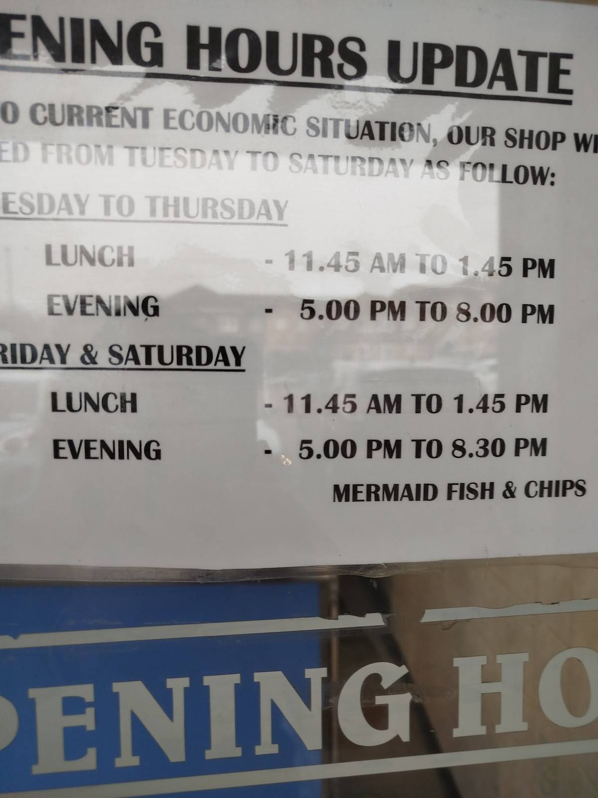 The Mermaid меню