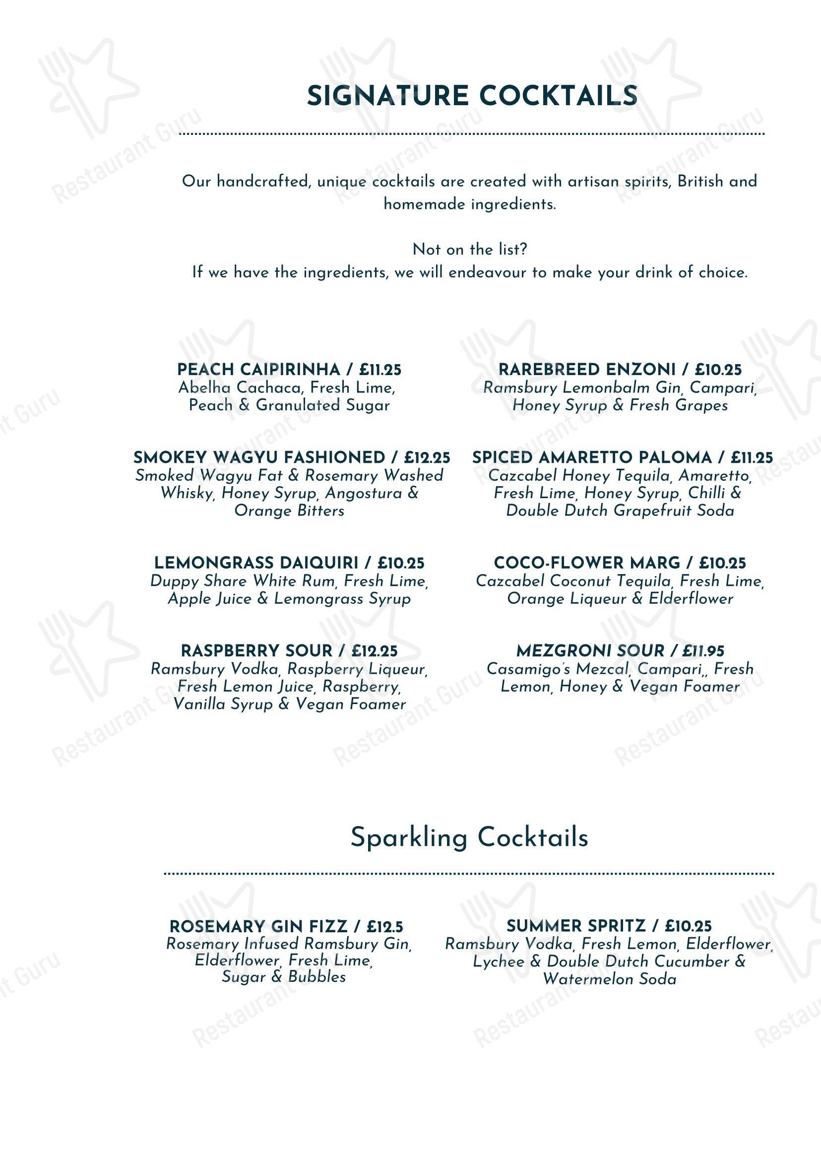 Меню паба и бара The Shurlock Inn - Wine Menu