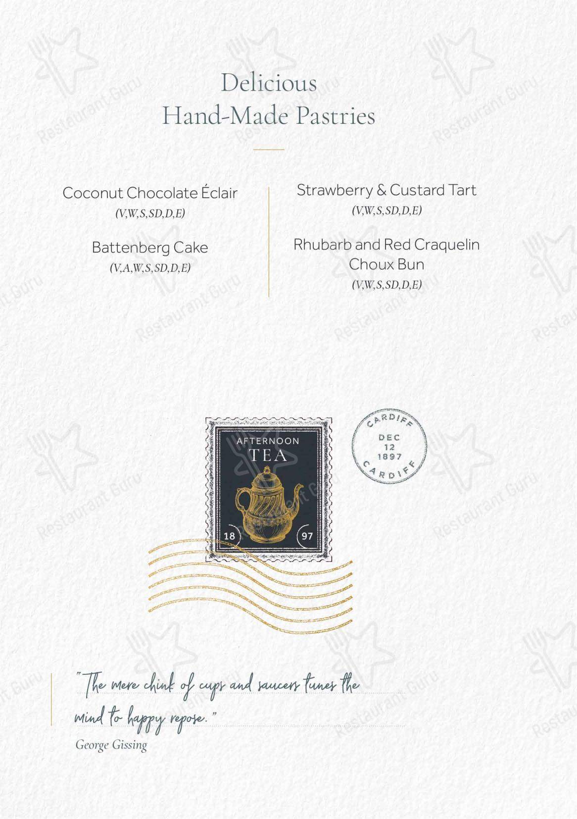 The Sorting Room Restaurant в Кардифф - Меню