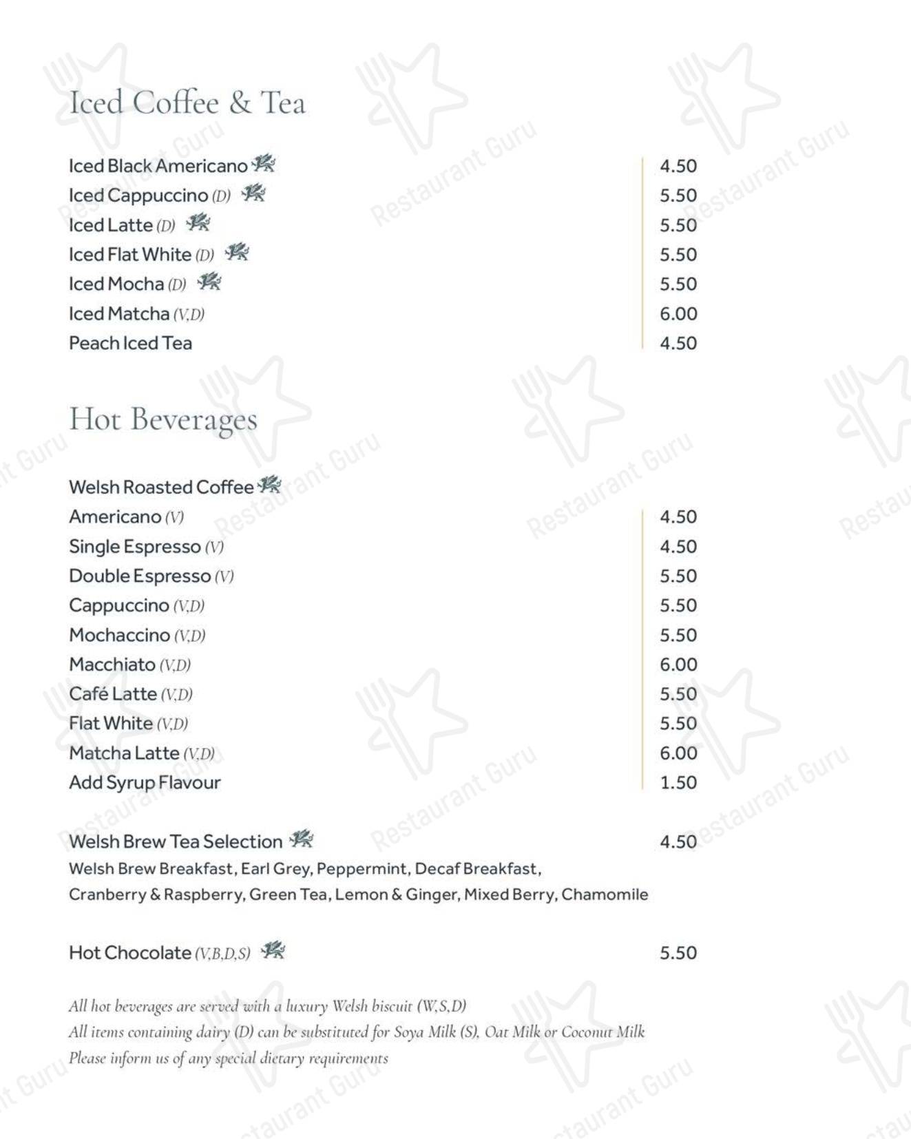 Wine Menu ресторана The Sorting Room Restaurant в Кардифф