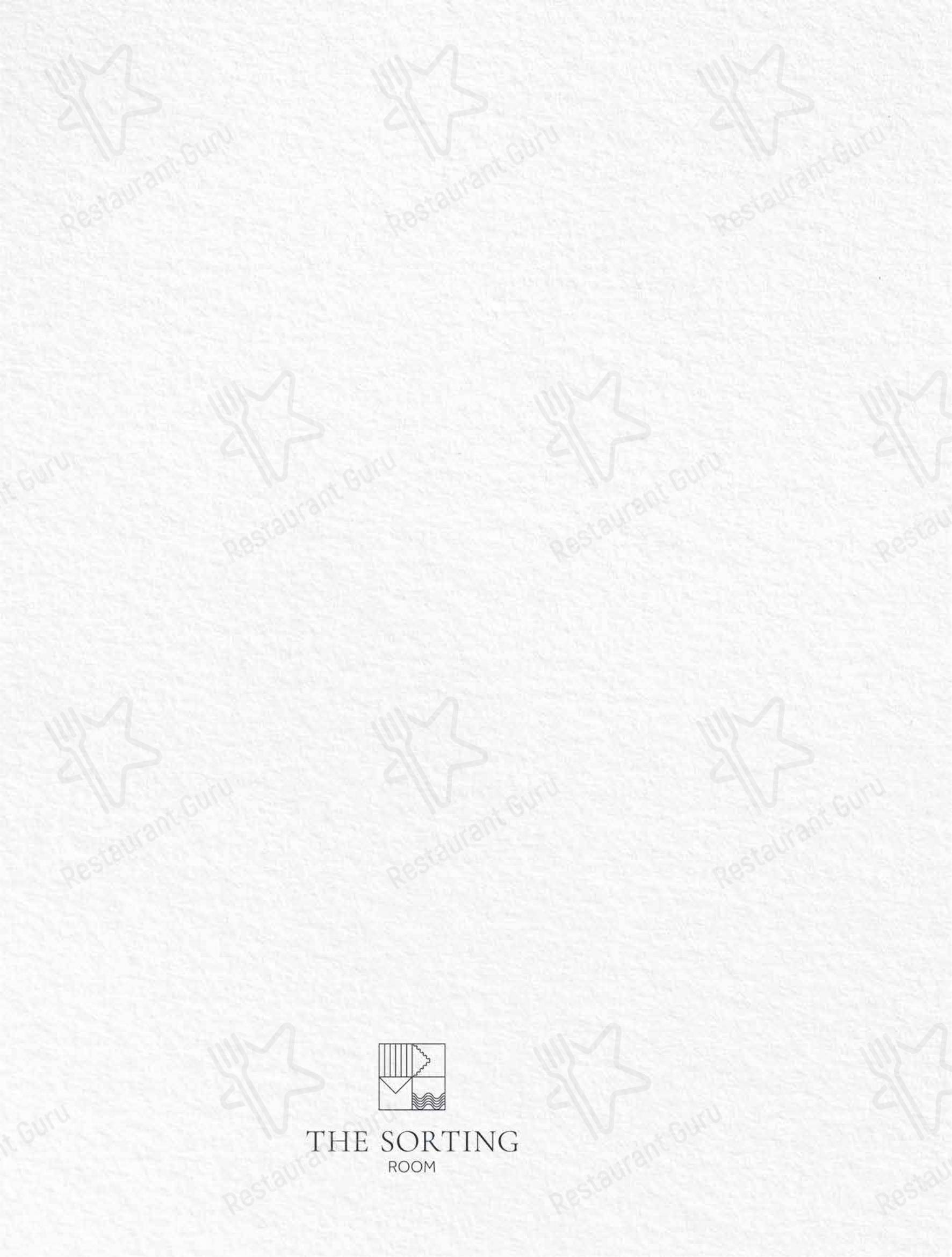 Меню ресторана The Sorting Room Restaurant - Pizza Menu
