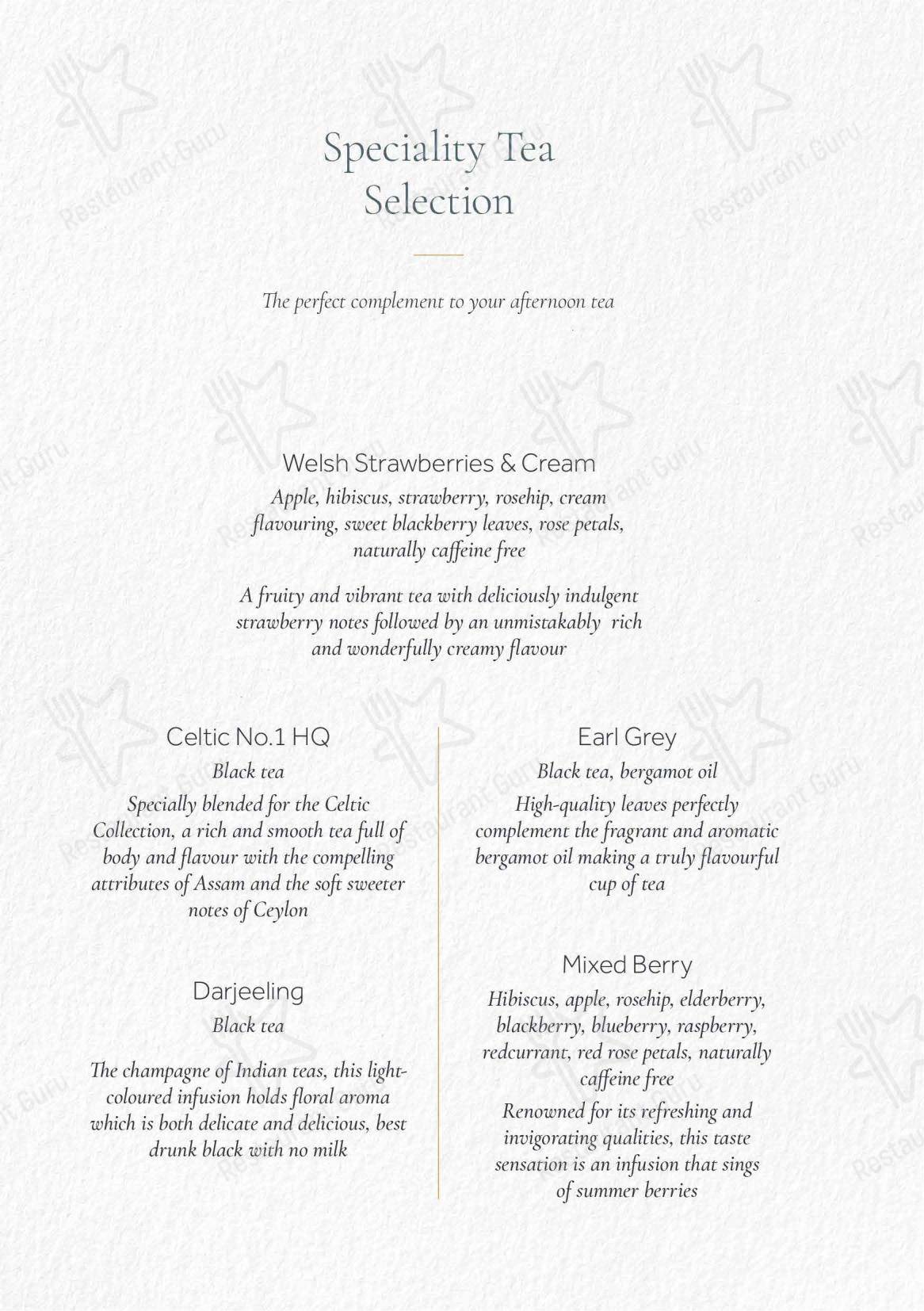 Меню ресторана The Sorting Room Restaurant в Кардифф