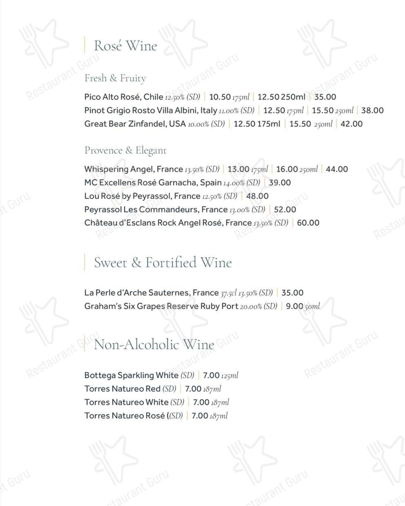 The Sorting Room Restaurant в Кардифф - Wine Menu