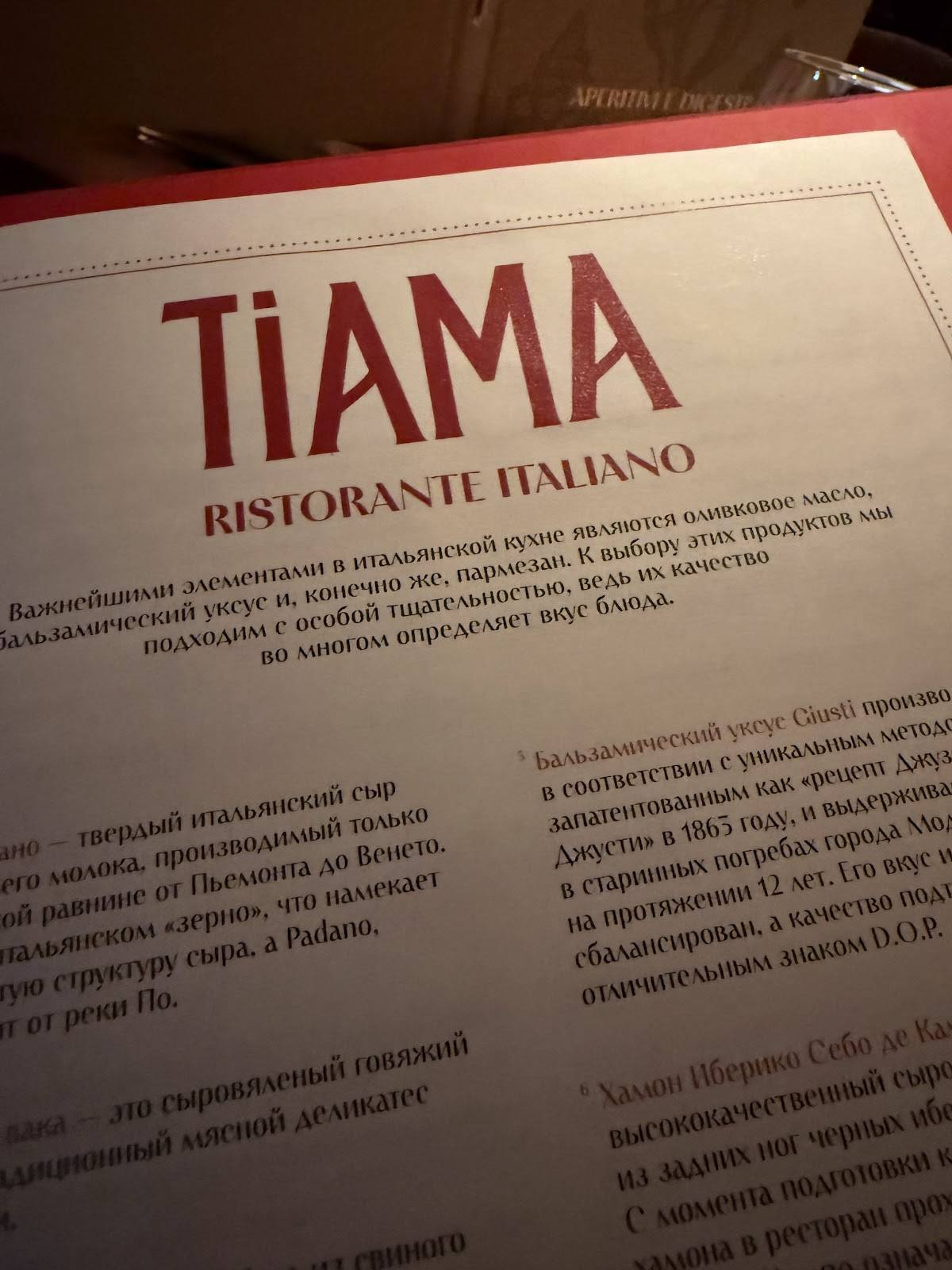 TiAMA меню