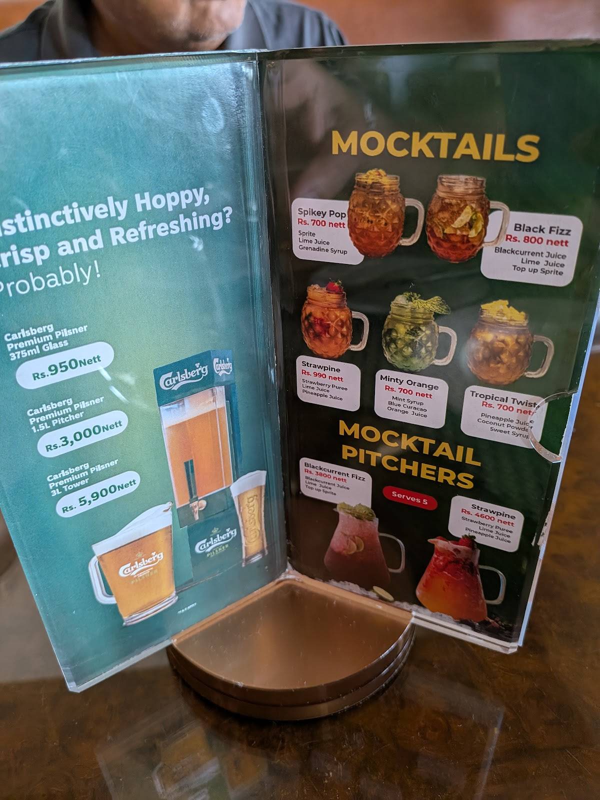 Tides Restaurant меню