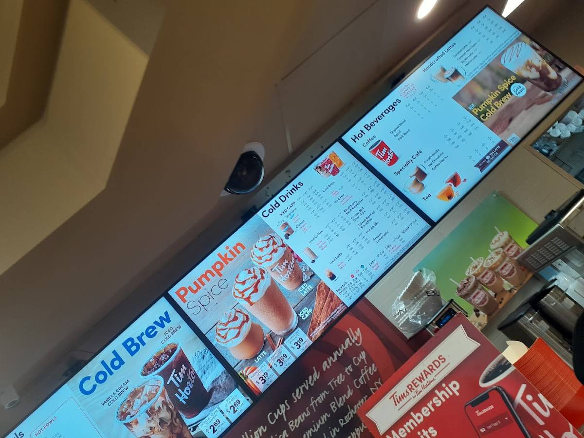 Tim Hortons меню