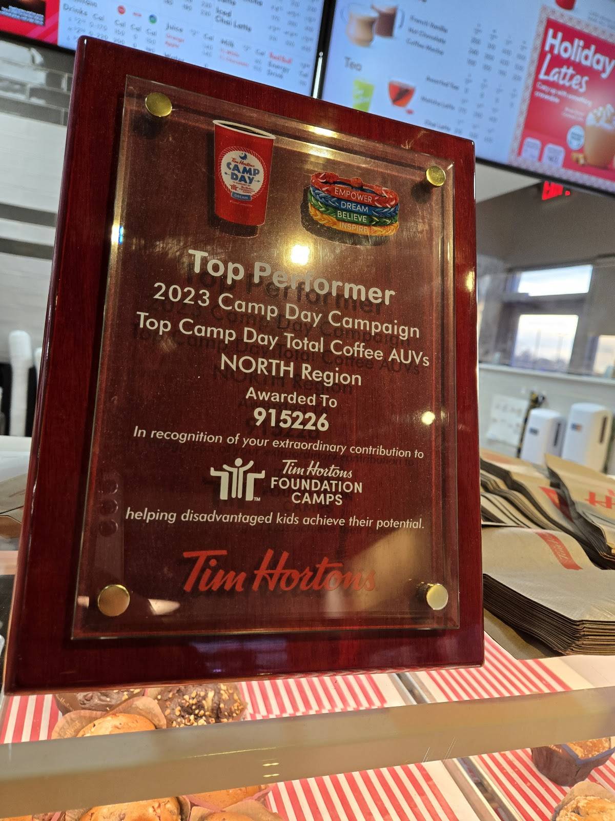 Tim Hortons меню
