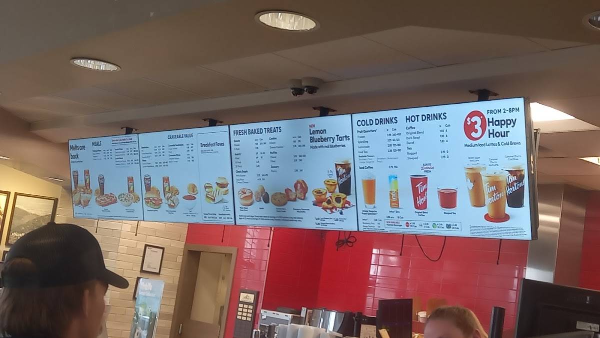 Tim Hortons меню