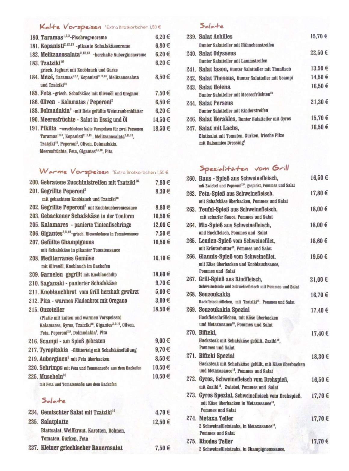 To Steki am Reiterhof - Rimbach меню