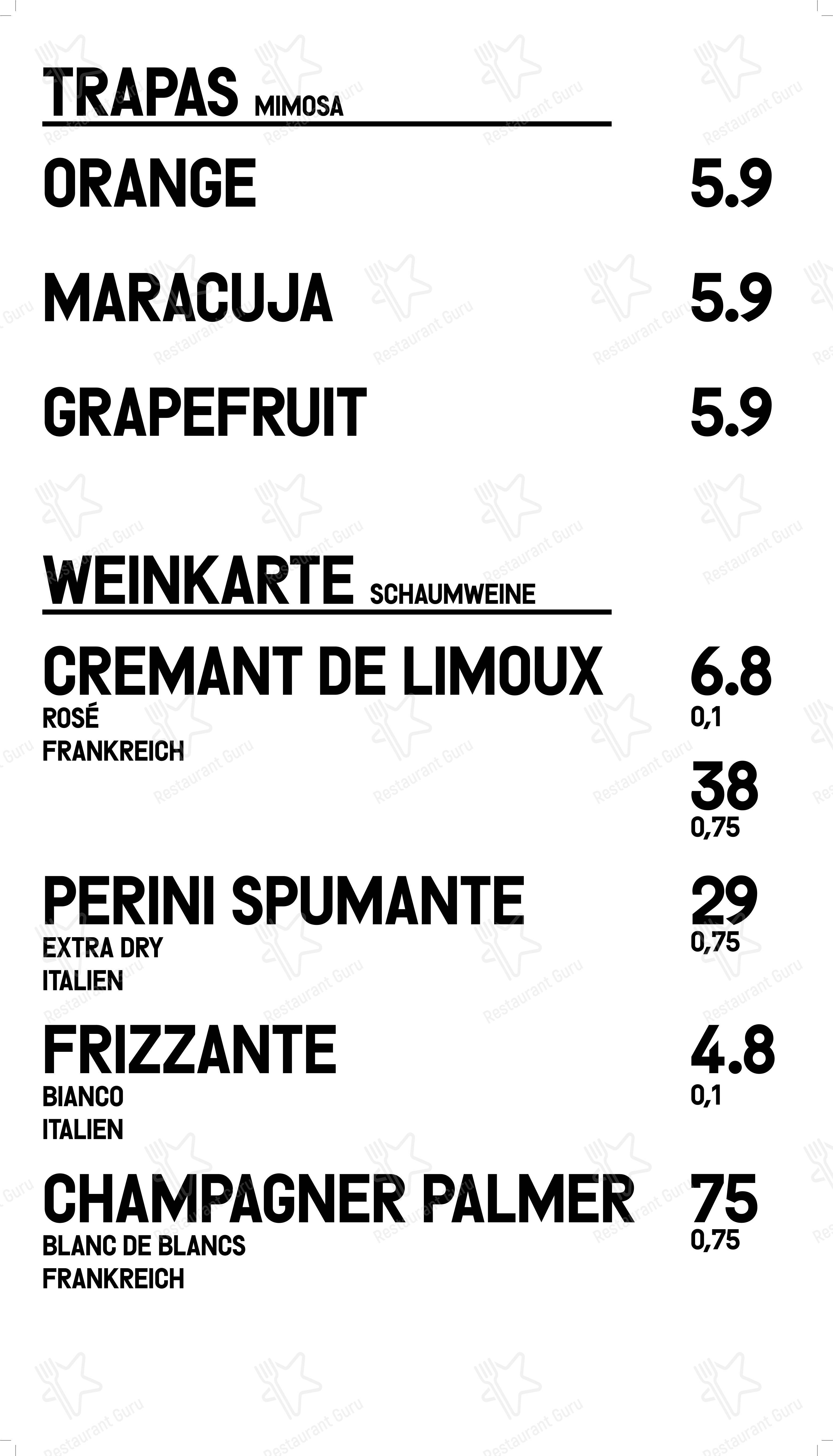 Lunch Menu ресторана Trapas в Кёльне