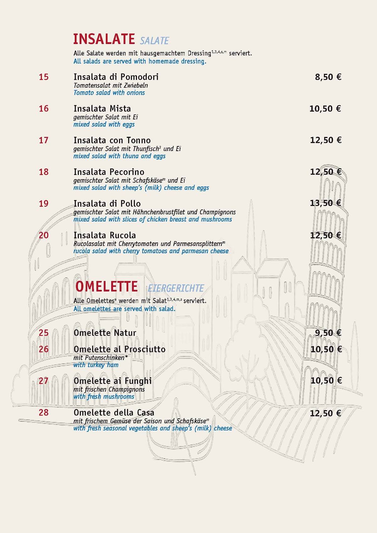Trattoria Splendido меню