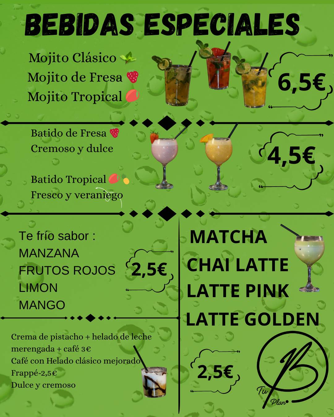 Tu plan B меню
