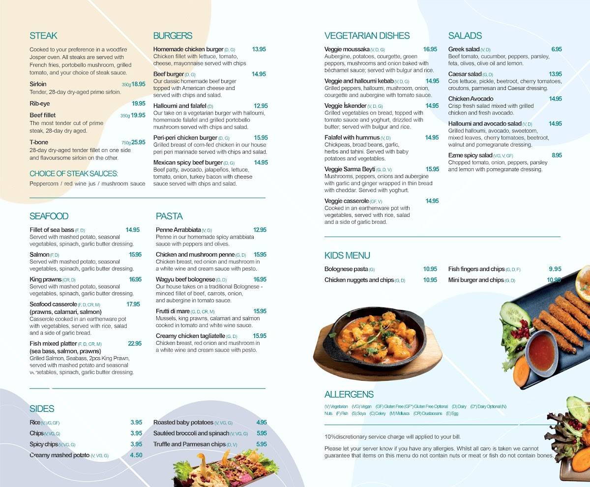 Türkiz Restaurant меню