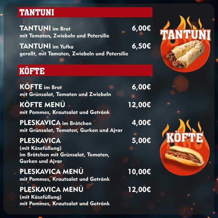 Usta Streetfood Rheinfelden меню