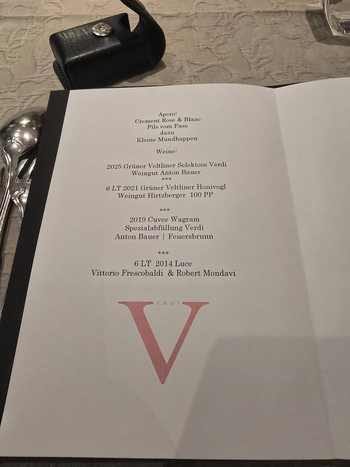 Verdi-Restaurant-Einkehr меню