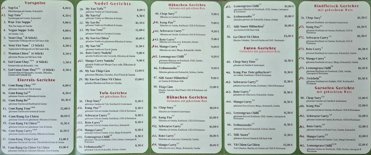 Viet-Thai Food меню