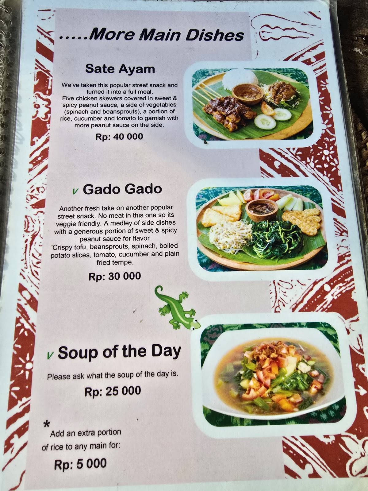 Warung Rama меню