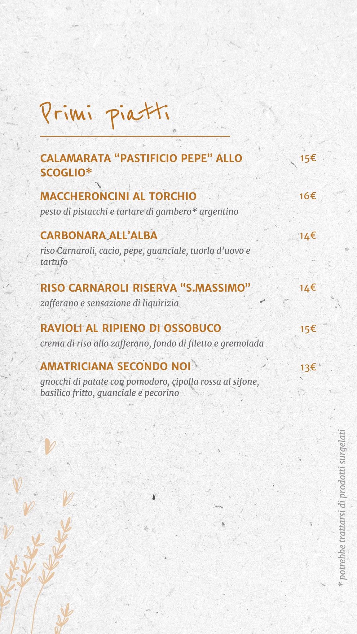 Weekend Ristorante Pizzeria меню