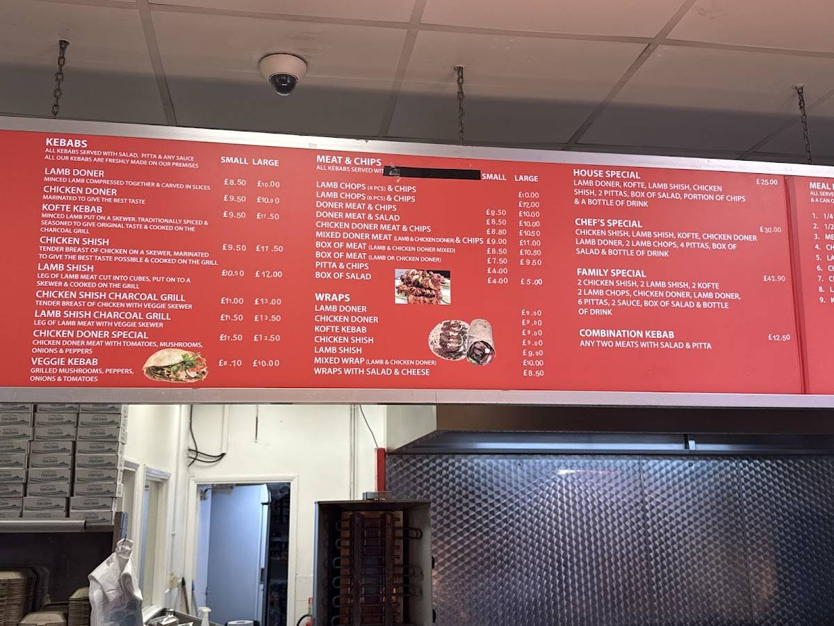 Wells Fish Bar,kebab and pizza меню
