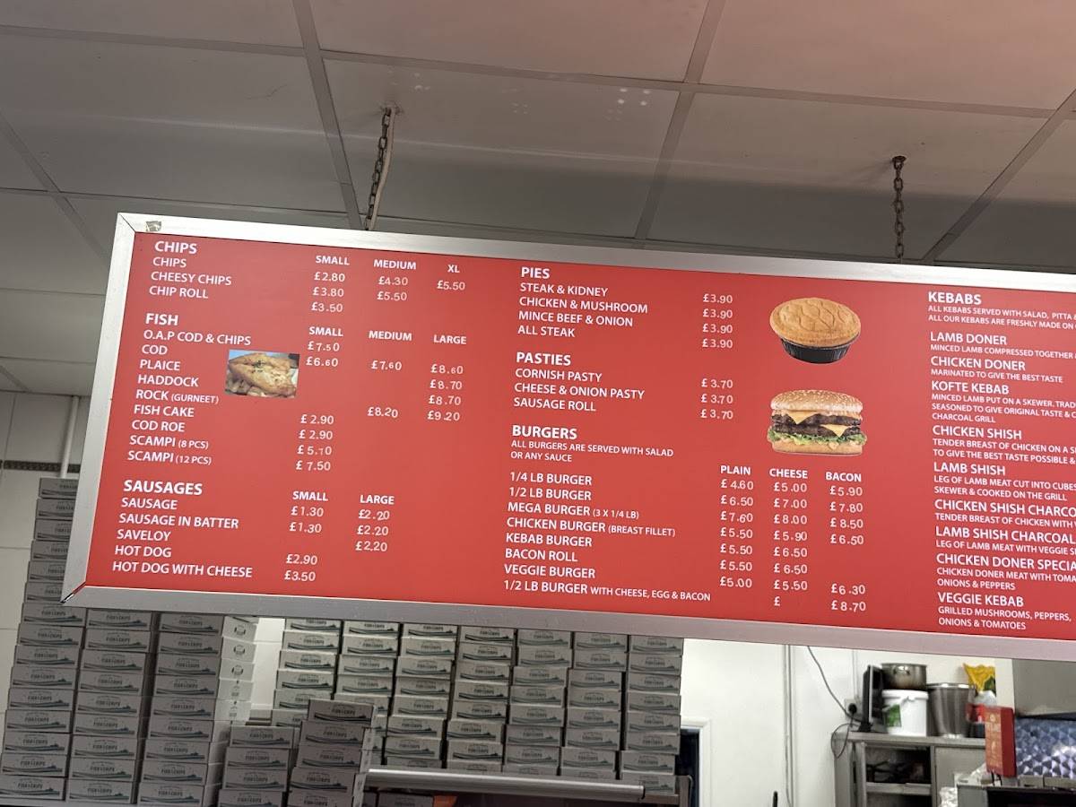 Wells Fish Bar,kebab and pizza меню