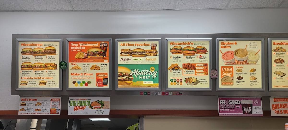 Whataburger меню