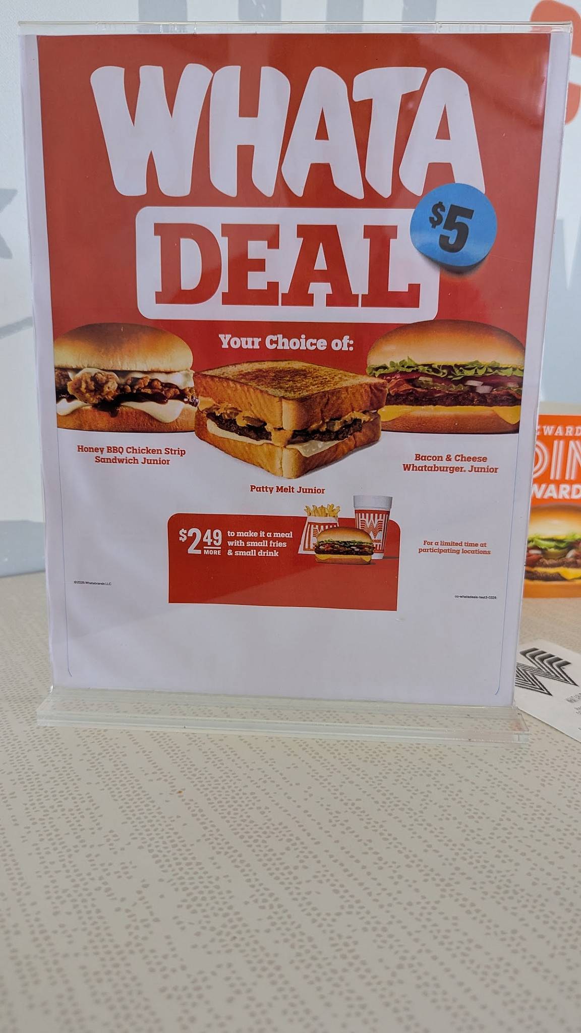 Whataburger меню
