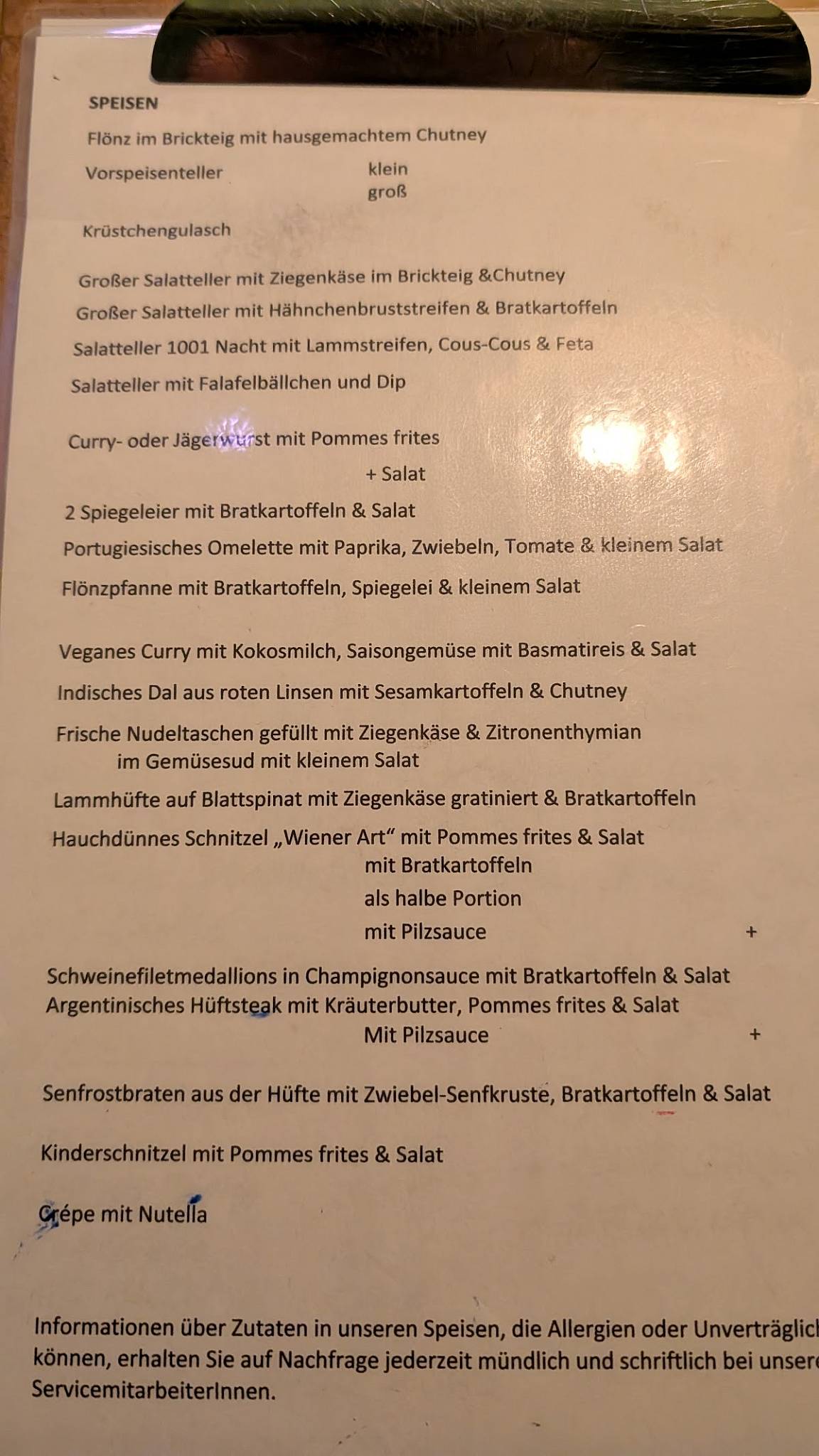 Wicleff меню