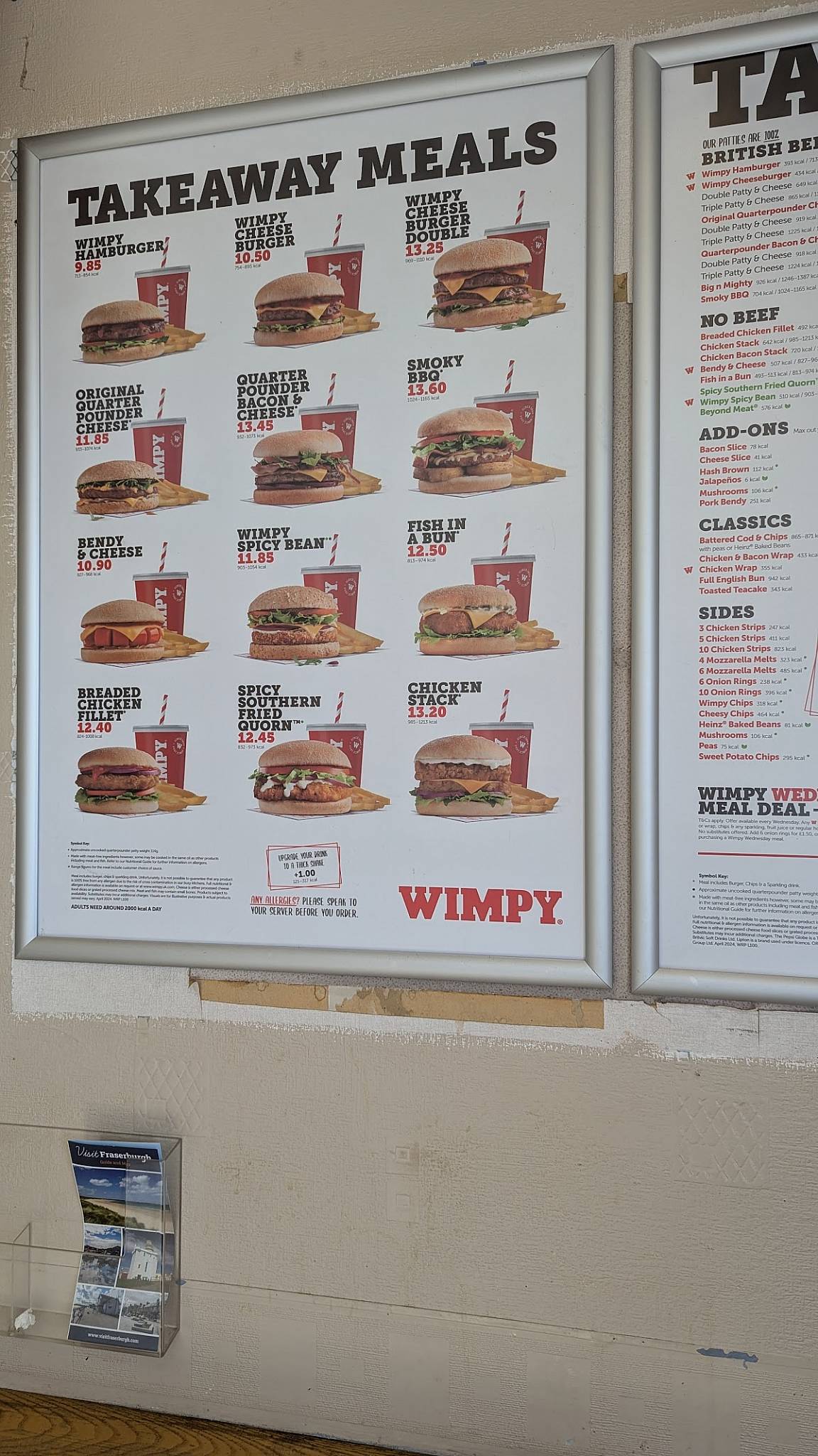 Wimpy Fraserburgh меню