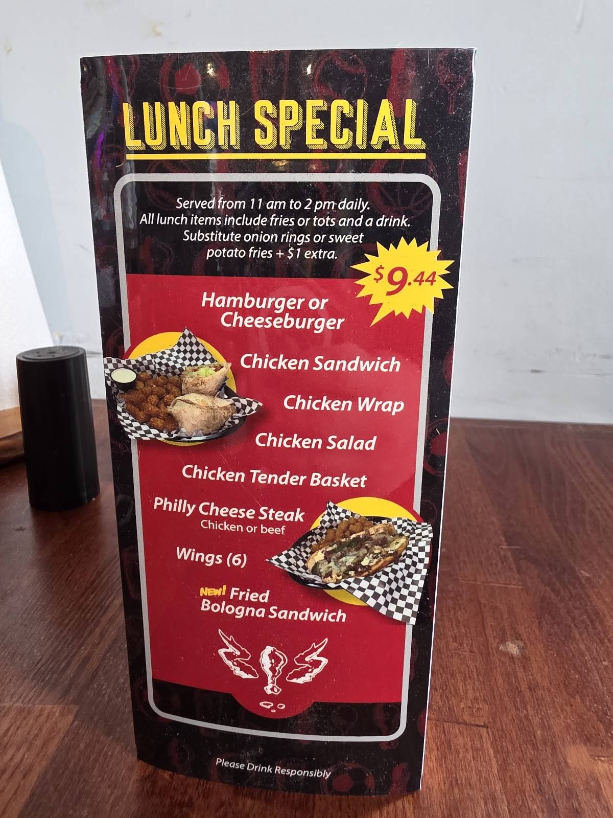 Wingnutz меню