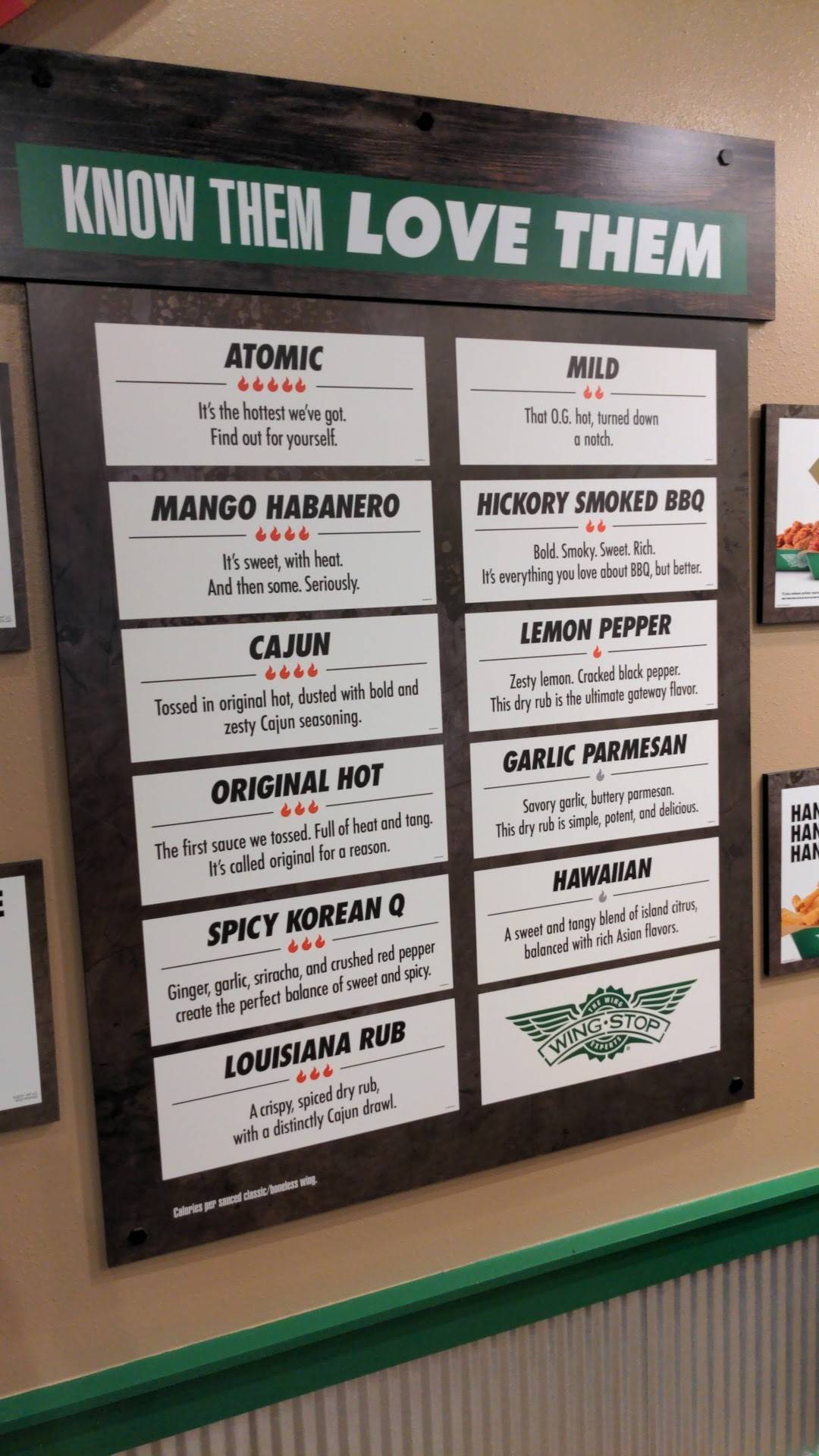 Wingstop меню