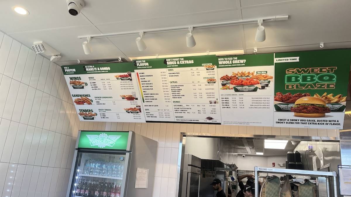 Wingstop меню