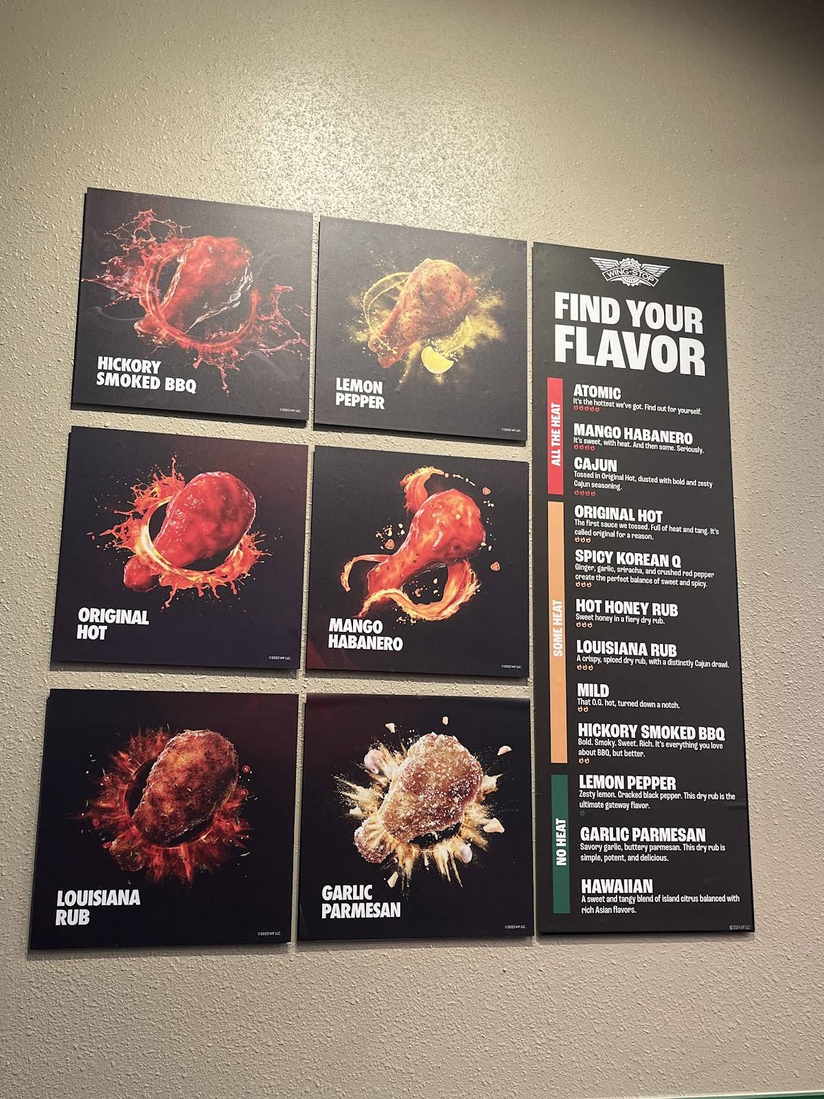 Wingstop меню