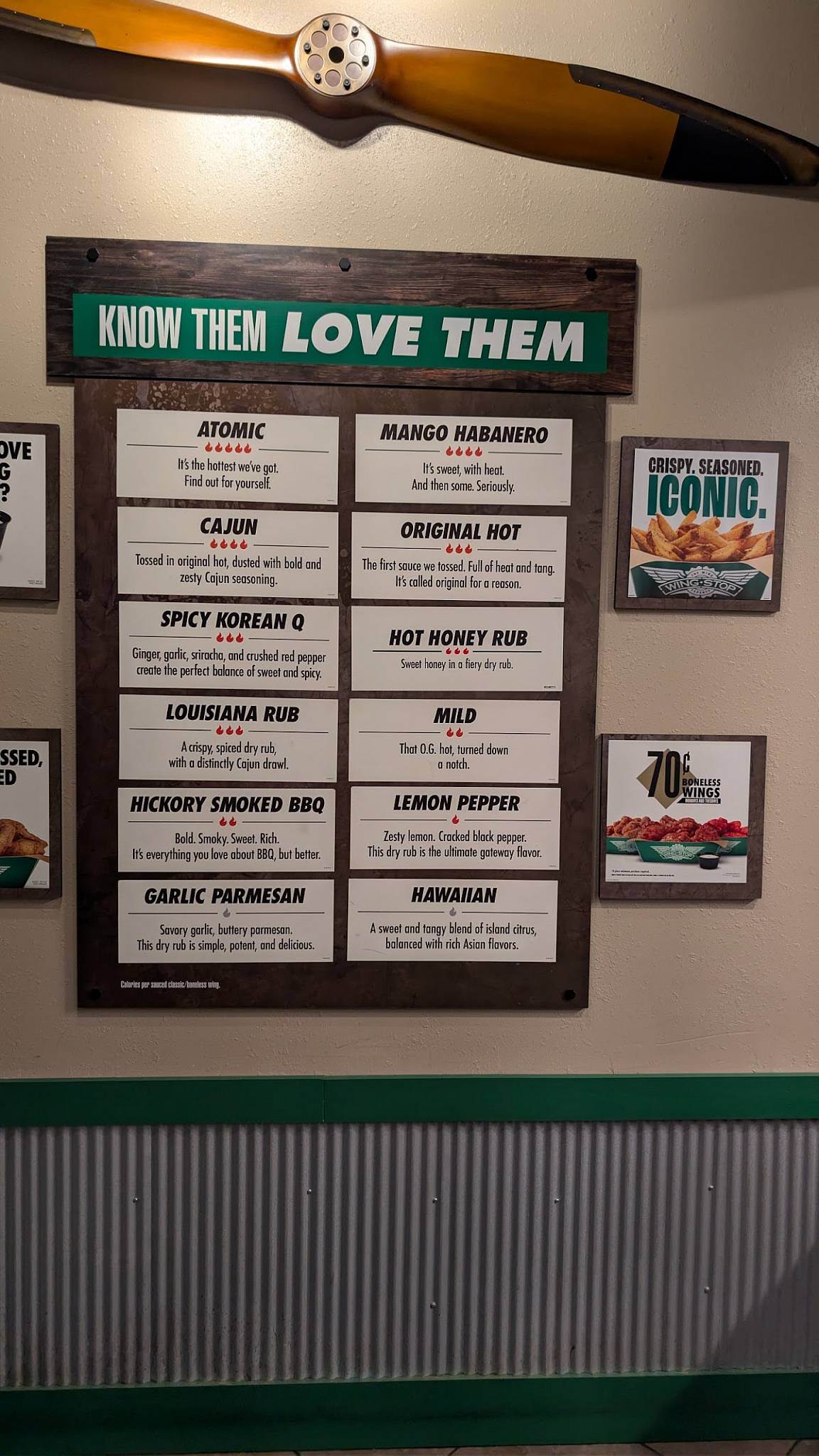 Wingstop меню
