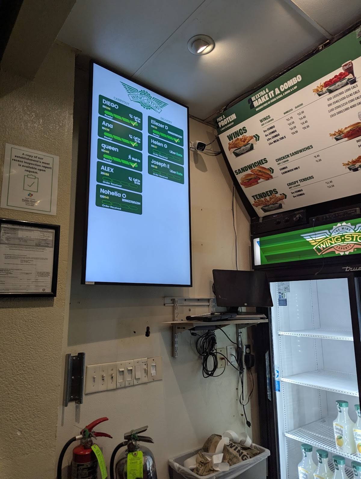 Wingstop меню