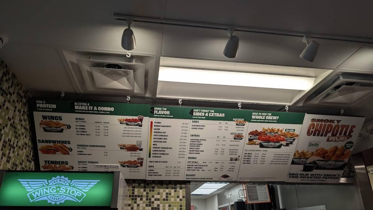 Wingstop меню